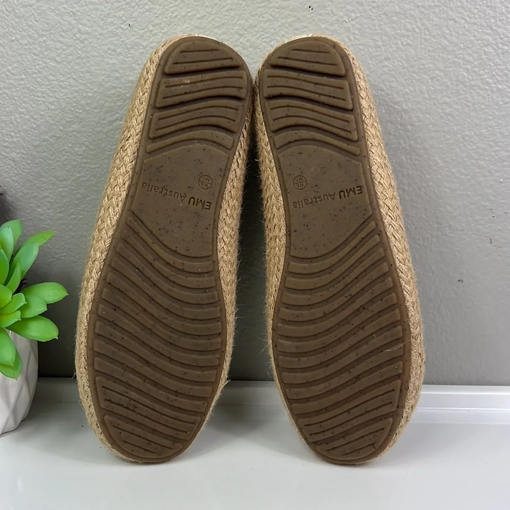 NWOB Emu Australia Agonis Espadrille Sneakers Leopard Beige Canvas Shoes 6